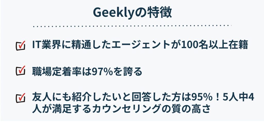 Geeklyの特徴