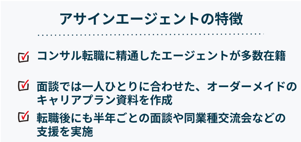 アサインエージェントの特徴