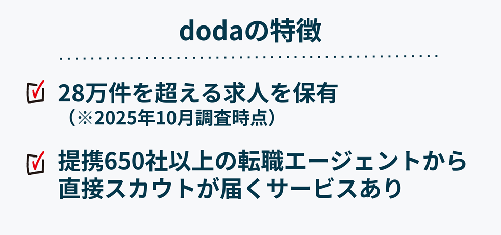 dodaの特徴